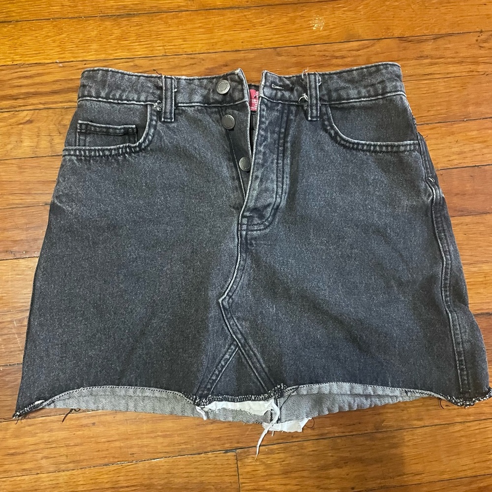 Black Denim Skirt